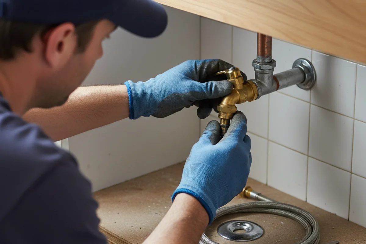 Shutoff valve and fitting work during Repiping in Beacon